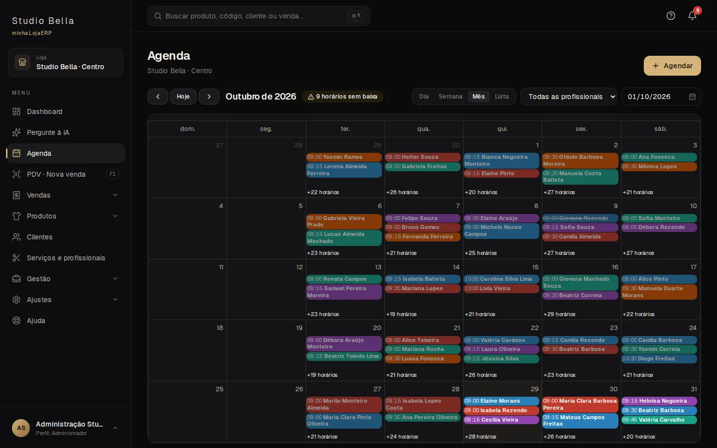 Tela: Agenda